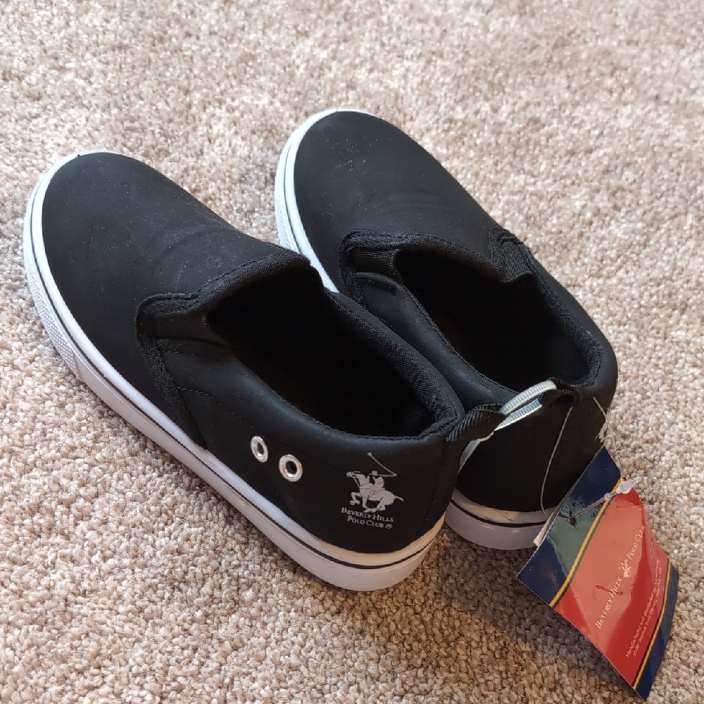 Beverly Hills Polo Club Kids Black Slip-On Sneakers